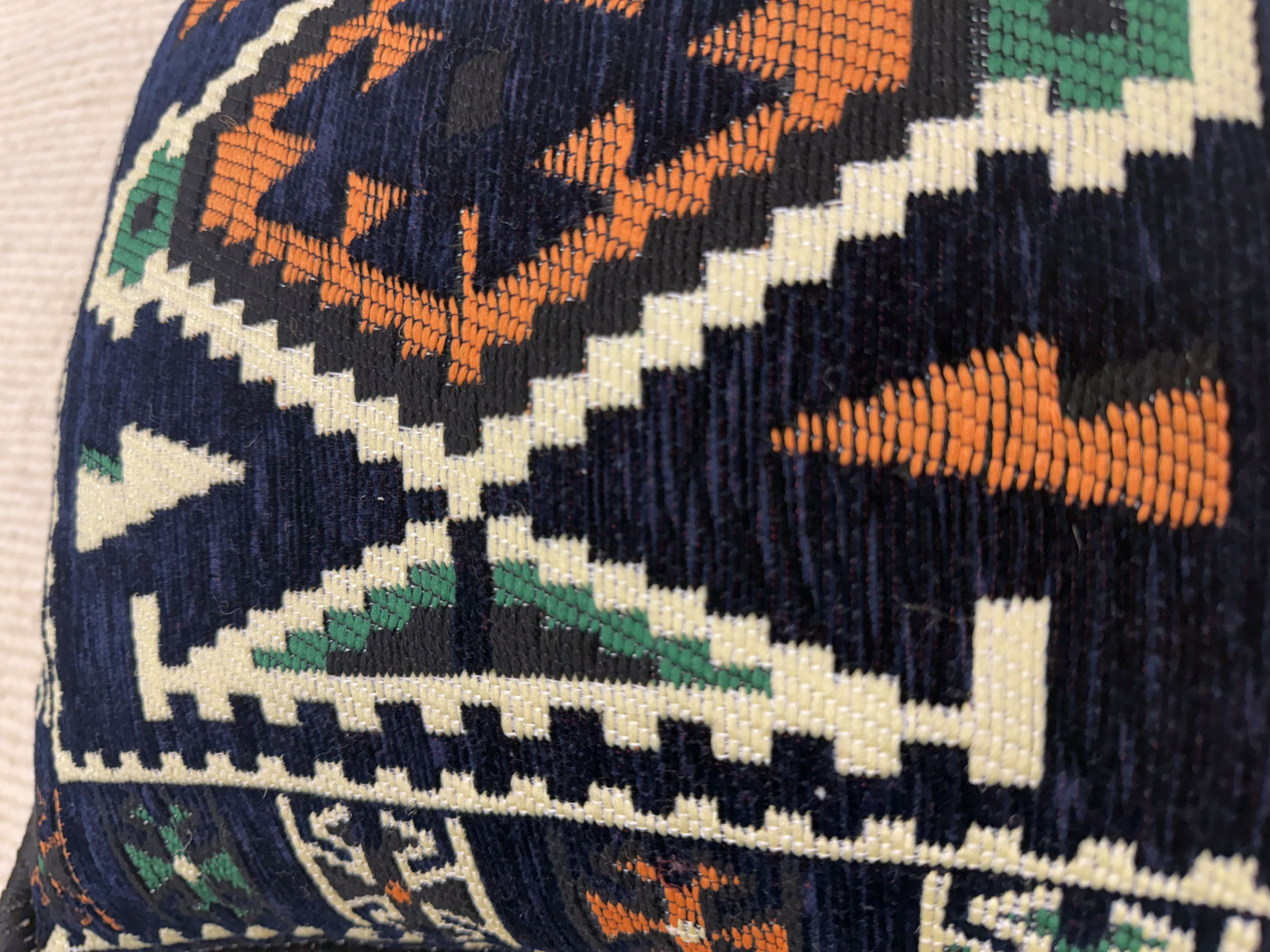وسادة  تقليدية  باللون أزرق داكن-40*40cm 4